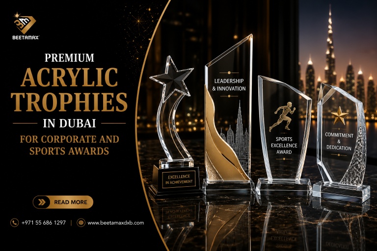 Premium Acrylic Trophies in Dubai for Corporate and Sports Awards